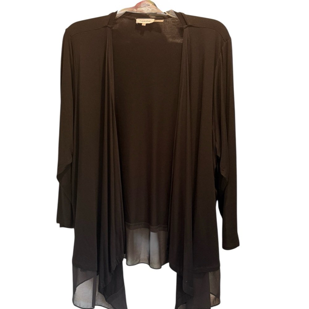 Calvin Klein Black Open Front Cardigan